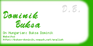 dominik buksa business card